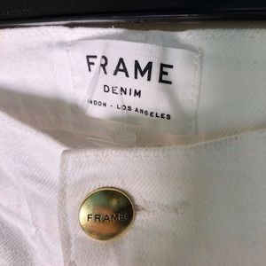 Frame Denim Blanc (White) Chomp Hem Jeans 👖 D1